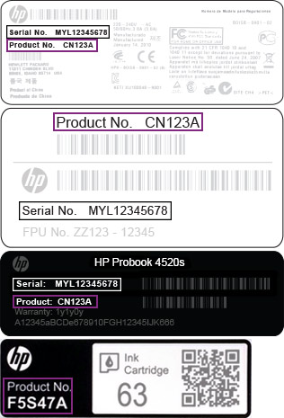 hp laptop specs by serial number